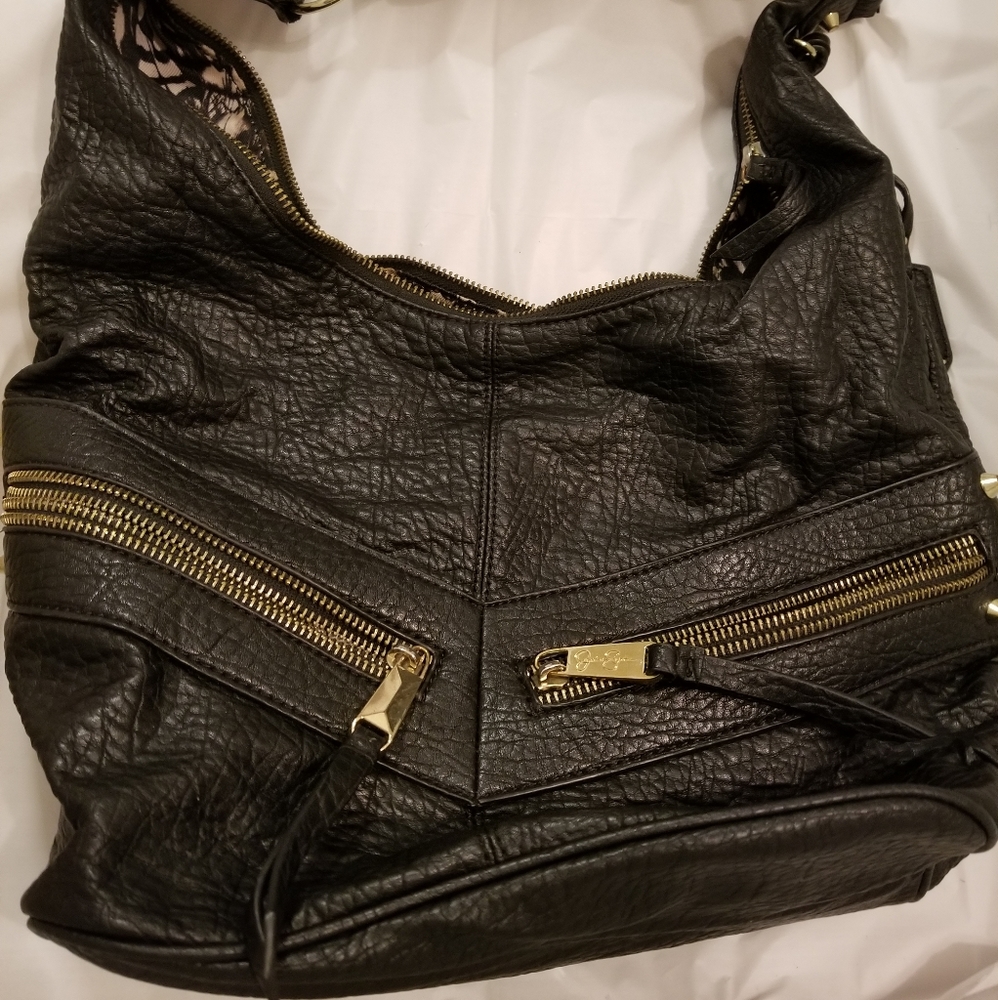 Leather hobo bag